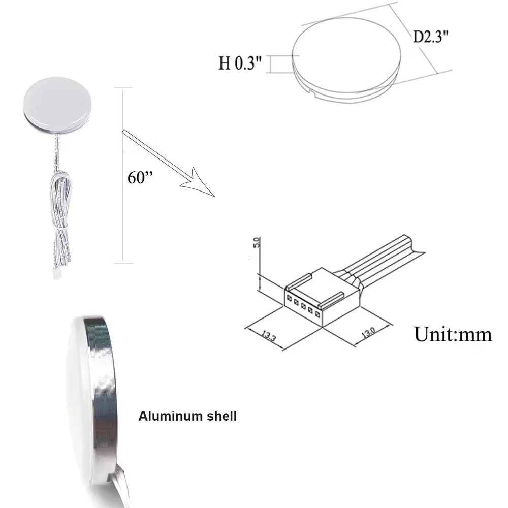 WiFi RGB LED Puck Lights – Dimmable Under Cabinet Lighting for Kitchen Decor