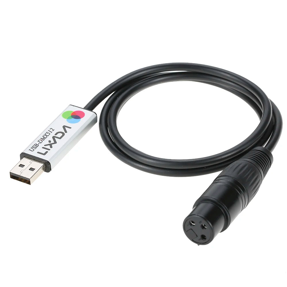 USB to DMX Lighting Controller – Computer Interface for Stage DMX512 Dimming