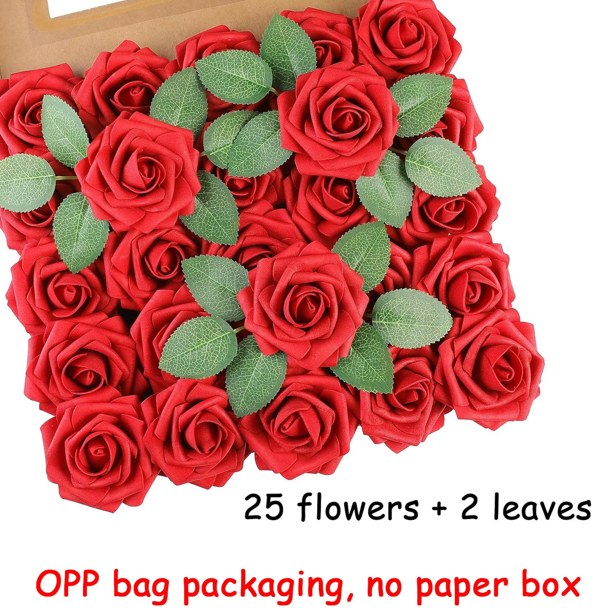 Artificial Rose Flowers – Stemmed Fake Roses for Wedding Bouquets and Decor