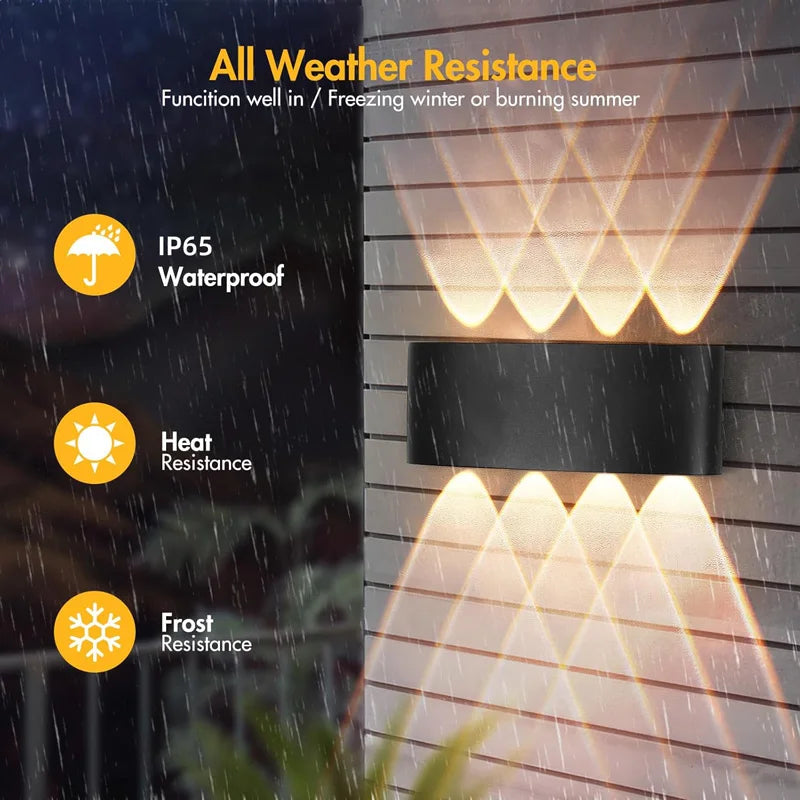 Aluminum LED Wall Lamp – IP65 Waterproof Lighting for Indoor and Outdoor