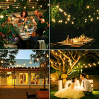 G40 Solar LED String Lights – Weatherproof Shatterproof Decor for Patio