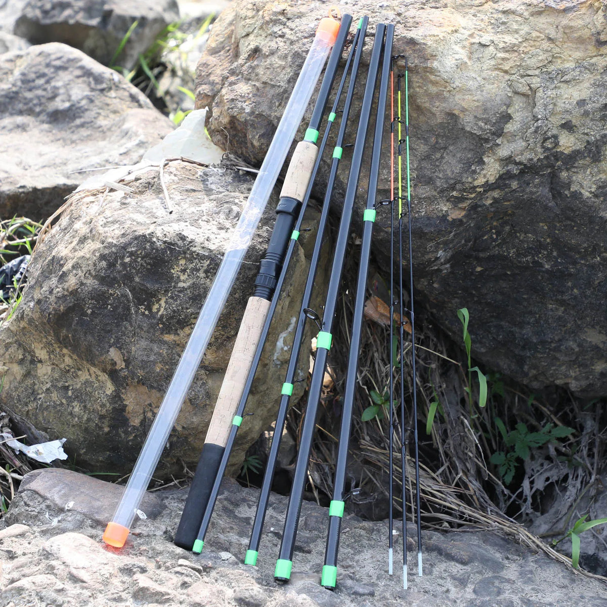 Carbon Fiber Feeder Fishing Rod – 3M Cork Handle Pole for Carp Angling