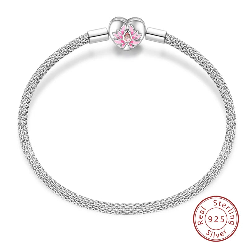 925 Sterling Silver Charm Bracelet – Adjustable Green Zircon for Birthday Gifts