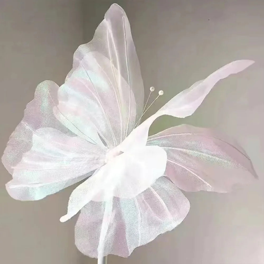 Large 3D Gauze Butterfly Decoration – Hollow Hanging Display for Weddings