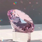 Crystal Diamond Glass Paperweight – Decorative Ornament for Romantic Proposals