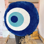 Handmade Evil Eye Rug – Plush Tufted Minimalist Carpet for Home Decor