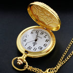 Emerald Diamond Pocket Watch Necklace – Luxury Gold Pendant for Gift