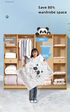 Vacuum Compression Storage Bags – Reusable Plastic Sealers for Travel Clothes