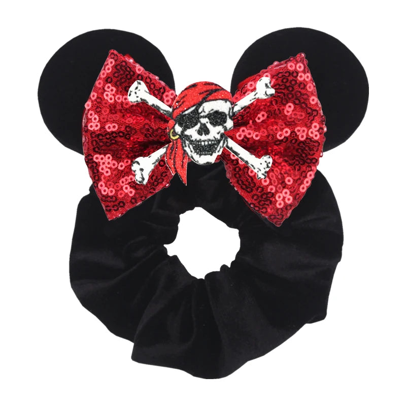 Velvet Sequin Mouse Ear Scrunchies – Elastic Hair Accessories for Kids Party