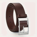 Mens PU Leather Belt – Designer Style Metal Pin Buckle for Casual Jeans