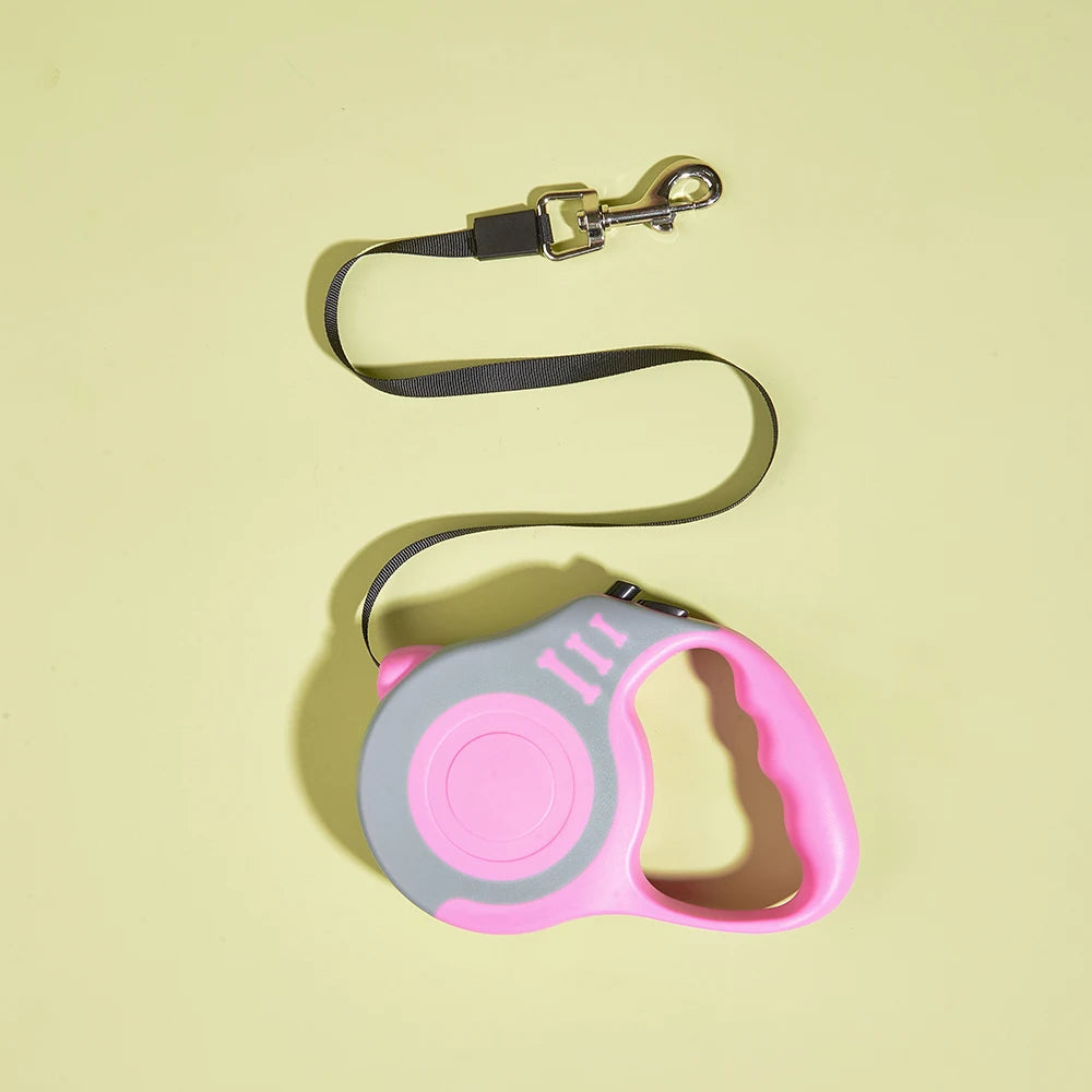 Retractable Nylon Dog Leash – Durable Automatic Lead for Small to Large Pets