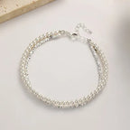 Sterling Silver Star Moon Bracelet – Vintage Crystal Jewelry for Women