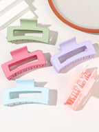 Matte Square Hair Claw Clips – Non-slip 3.4 inch Accessories for Thick Hair