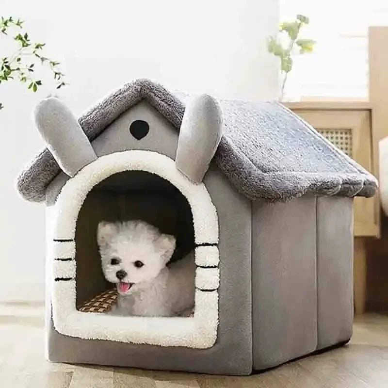 Soft Pet Bed Tent – Washable Enclosed Kennel for Indoor Dogs and Cats