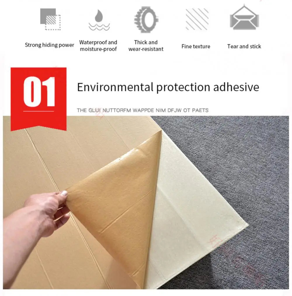 3D Wood Grain Foam Wall Tiles – Self-Adhesive Wallpaper for Home Decor