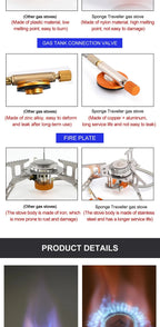 Portable Folding Camping Stove – 3500W High Power for Hiking and Backpacking