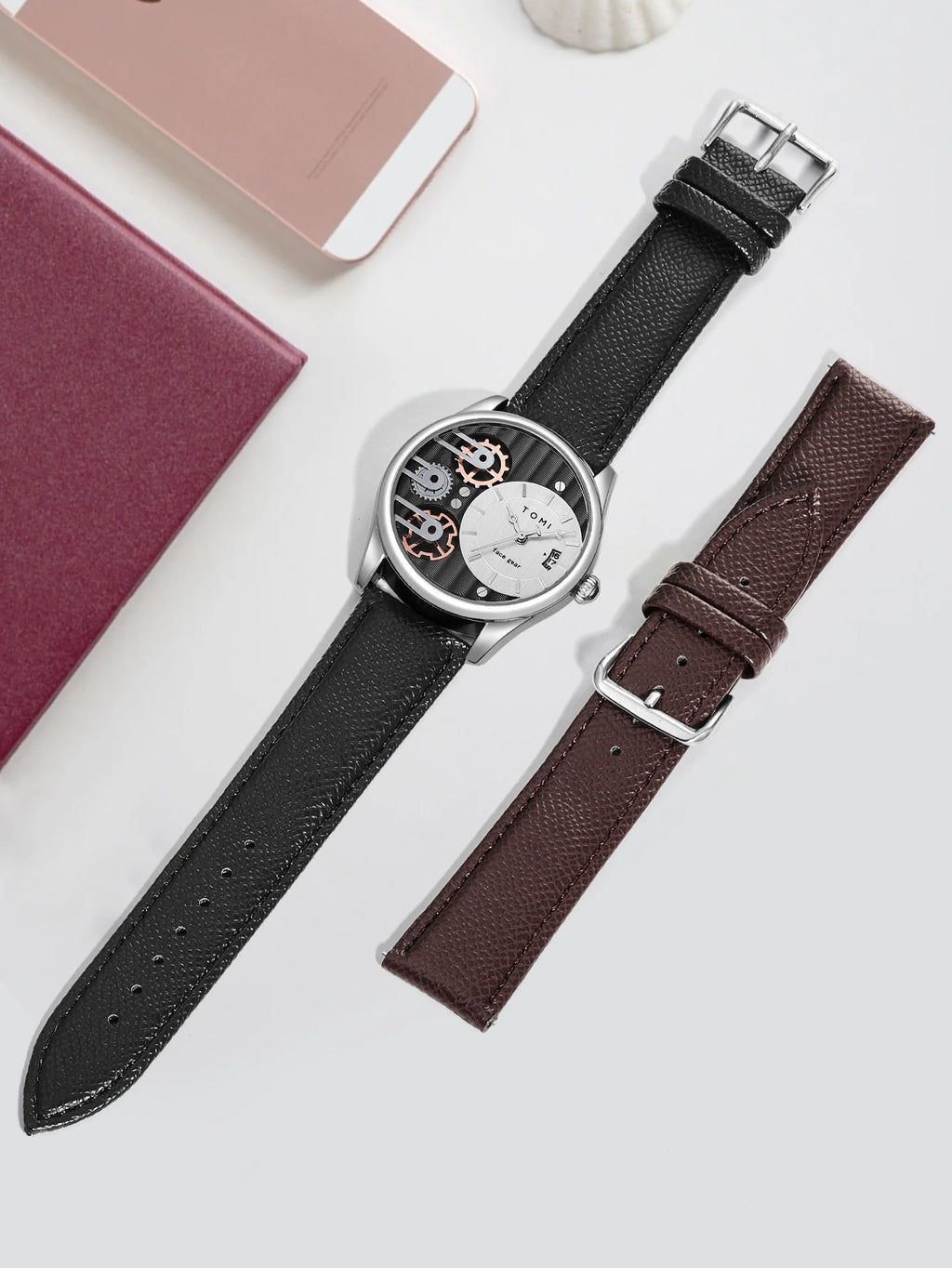 Quartz Men's Wristwatch – Luxury Minimalist Business Gift for Anniversaries