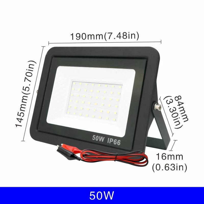 12V LED Flood Light – IP66 Waterproof Outdoor Spotlight for Camping and Marine