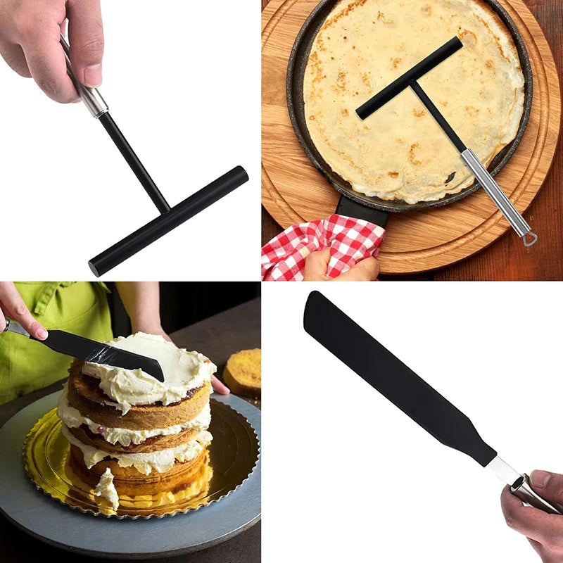 Stainless Steel Crepe Spreader and Spatula Kit – Cooking Tools for Pancakes