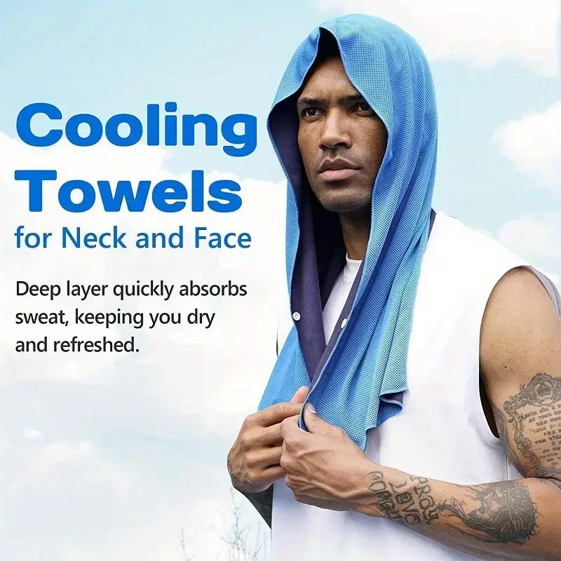 Cooling Hoodie Towel – Sun Protection for Beach Camping and Sports