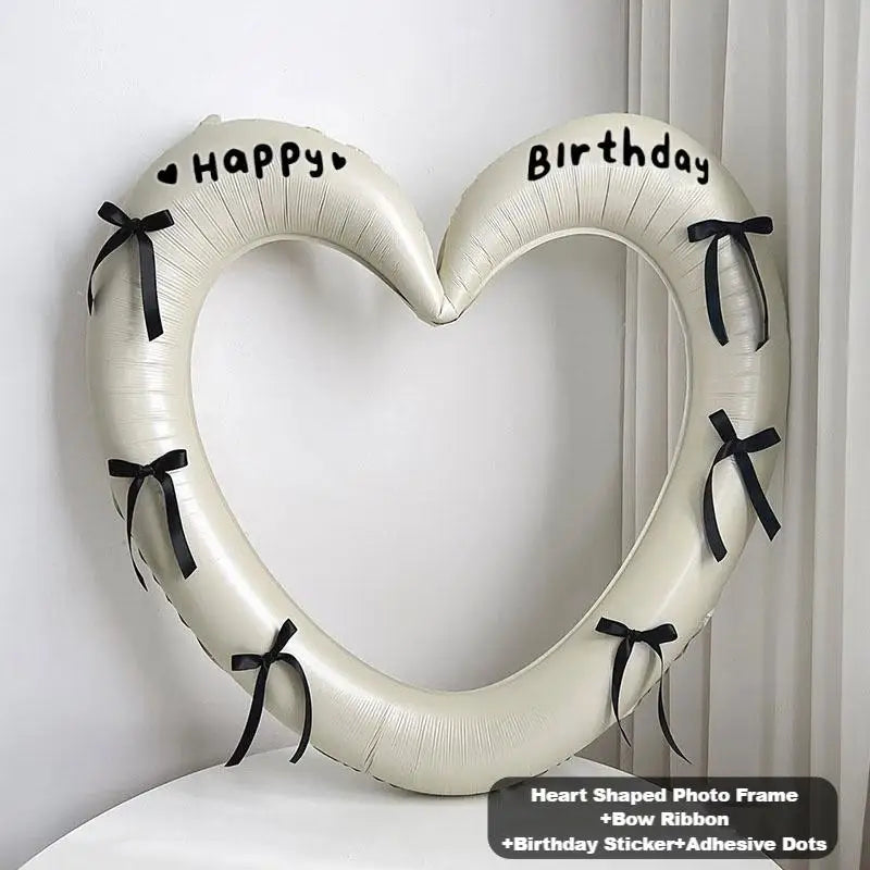 Heart Photo Frame Balloon – Decorative Prop for Birthday Parties and Weddings