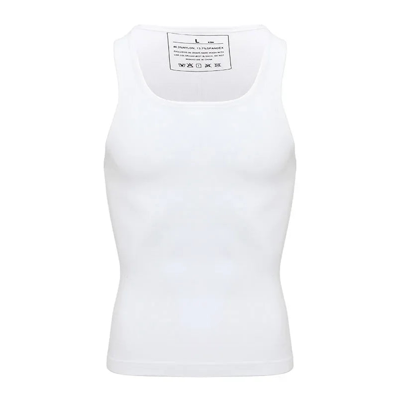 Compression Tank Top – Abdomen Slimming Body Shaper for Gynecomastia Support