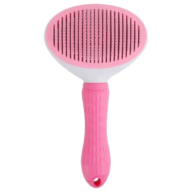 Self-Cleaning Pet Grooming Brush – Dematting Tool for Dogs and Cats
