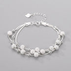 Sterling Silver Star Moon Bracelet – Vintage Crystal Jewelry for Women