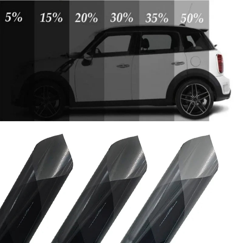 Self-Adhesive Window Tint Film – Black UV Privacy Protector for Auto and Home
