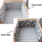 Cotton Star Crib Bumper – Thickened Protective Bedding for Newborn Infants
