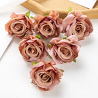Artificial Silk Rose Heads – Decorative Flowers for Wedding Home Decor