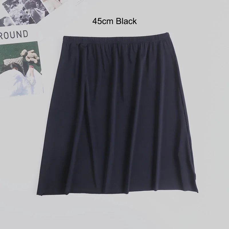 Ice Silk Half Slip – Plus Size Anti-Chafing Underskirt for Summer Dresses
