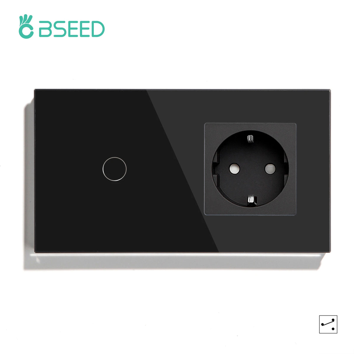 BSEED Touch Light Switch – LED Wall Socket with USB-C for Modern Home Decor