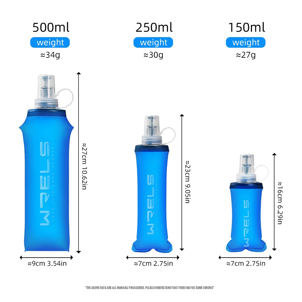 Collapsible TPU Soft Flask – BPA-Free Folding Water Bottle for Hiking and Running
