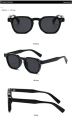 Vintage Rivet Oval Sunglasses – Leopard Anti Blue Light Frames for Men and Women