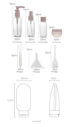 Silicone Travel Bottle Set – Refillable Leakproof Liquid Containers for Toiletries
