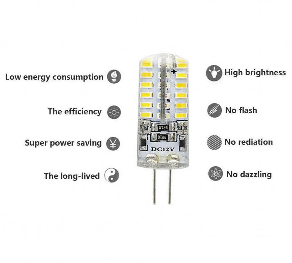 G4 Silicone LED Bulbs – Energy Efficient 360 Degree Lighting for Home Fixtures