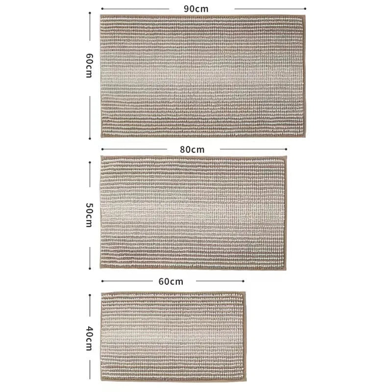 Absorbent Bathroom Rug Set – Non-Slip Fluffy Mats for Home Bath Decor