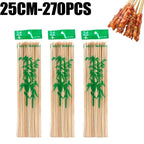Natural Bamboo Skewers – Disposable Sticks for Grilling and BBQ Appetizers
