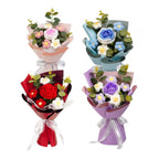Handmade Crochet Flower Bouquet – Knitted Floral Decor for Gift Giving