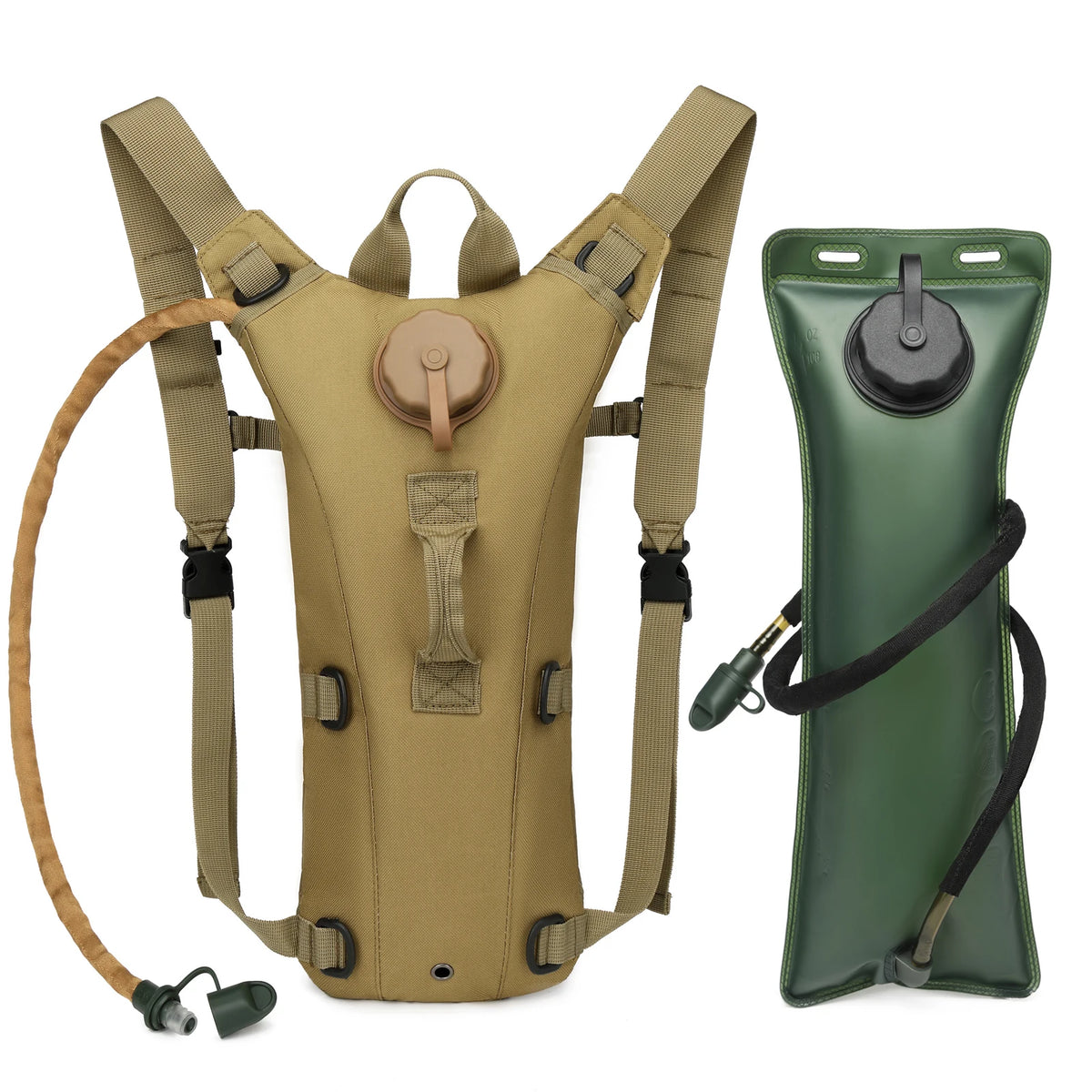 Waterproof Nylon Hydration Backpack – 3L Water Bladder for Hiking and Cycling