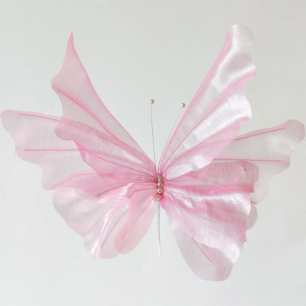 Large 3D Gauze Butterfly Decoration – Hollow Hanging Display for Weddings
