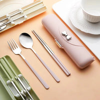 Stainless Steel Cutlery Set – Portable Flatware for Camping and Picnics