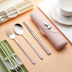 Stainless Steel Cutlery Set – Portable Flatware for Camping and Picnics