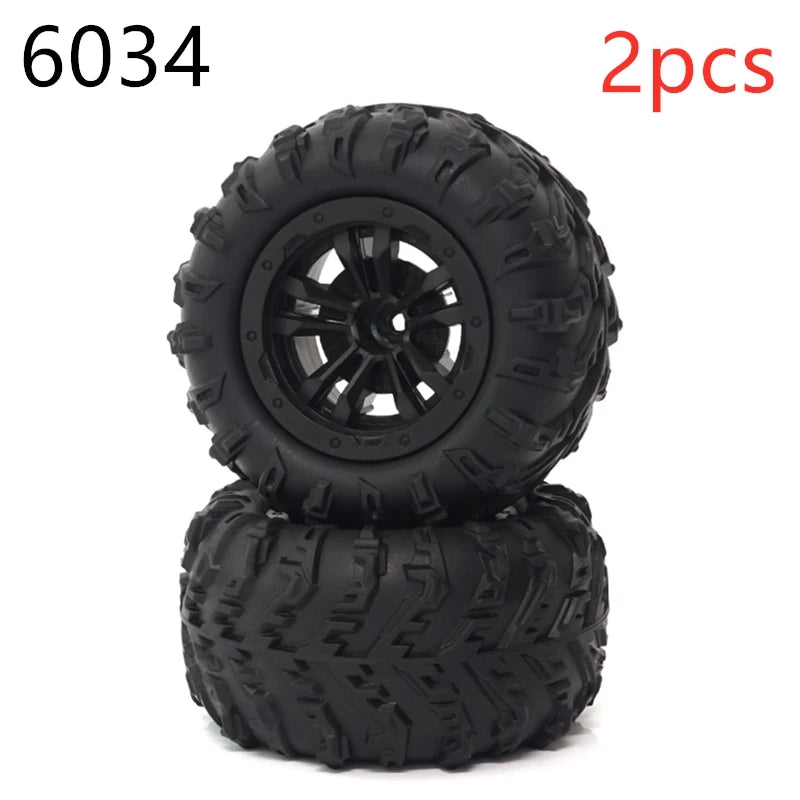 RC Car Spare Parts – Oil Shock Absorbers and Tires for 1/16 Scale Models