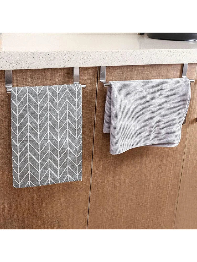 Stainless Steel Towel Rod – Non-Punching Hanging Rack for Bathroom Kitchen