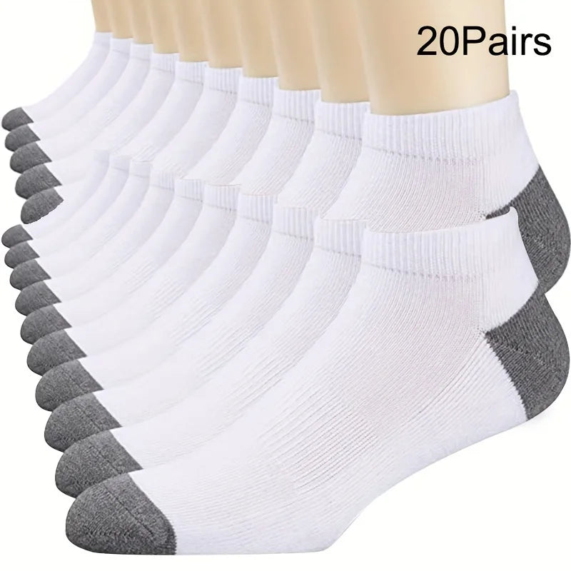 Color Block Boat Socks – Breathable Low Cut Ankle Socks for Men