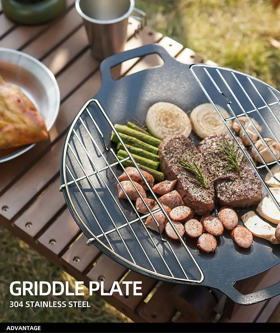 Stainless Steel Barbecue Steam Rack – Anti-Scorching Grill for Outdoor Camping