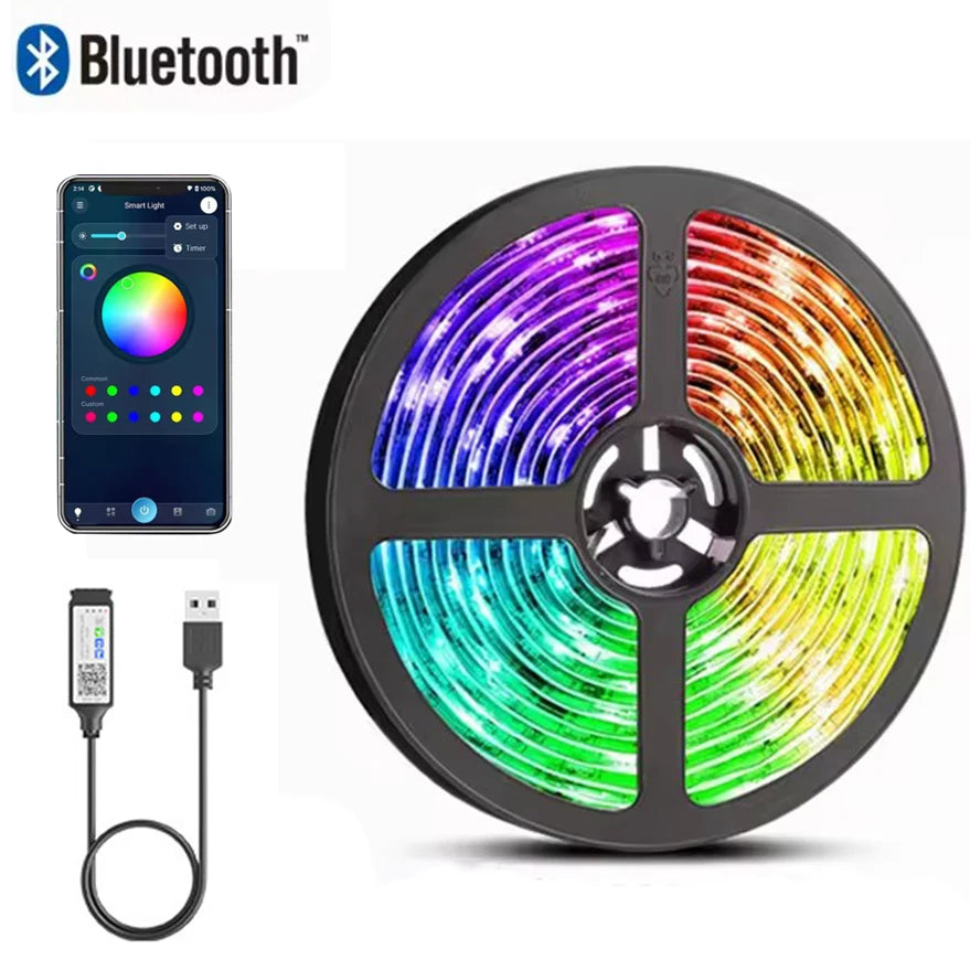 RGB LED Strip Lights – Flexible APP Controlled TV Backlight for Room Decor