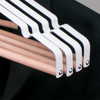 Solid Wood Clothes Hangers – Swivel Hook Rack for Coats and Jackets